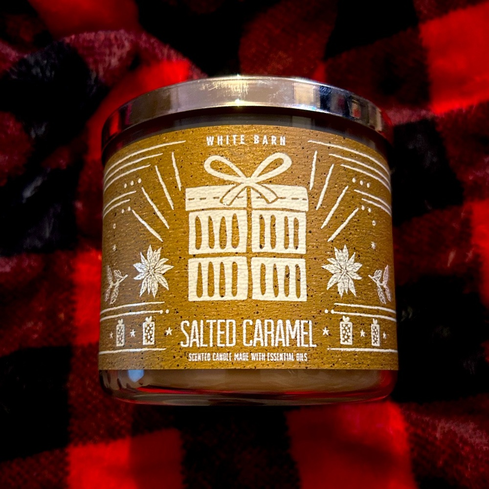 Salted Caramel 3 wick candle bath and body works
